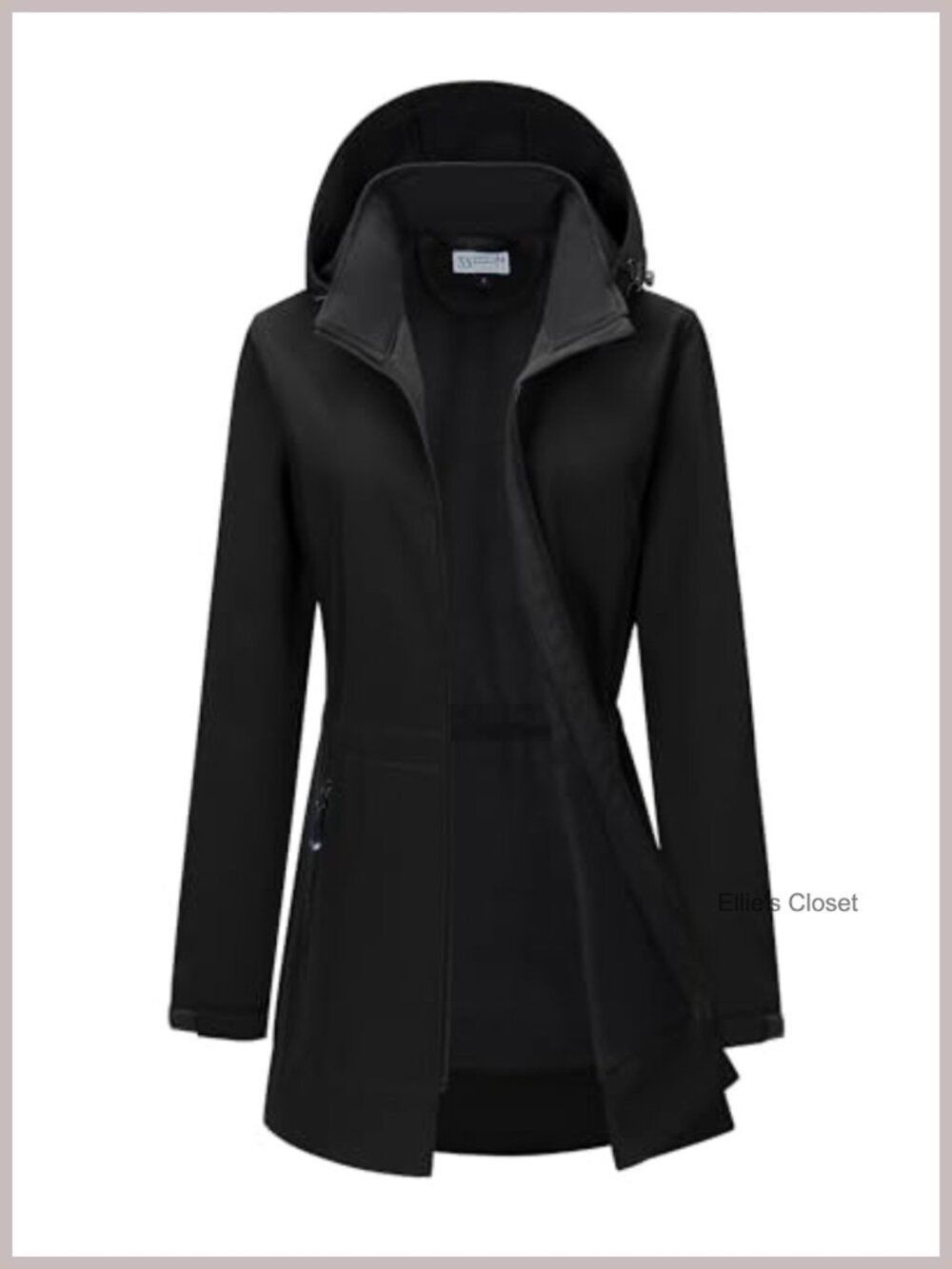 Women's Waterproof Softshell Jacket Fleece Lined Hooded Long